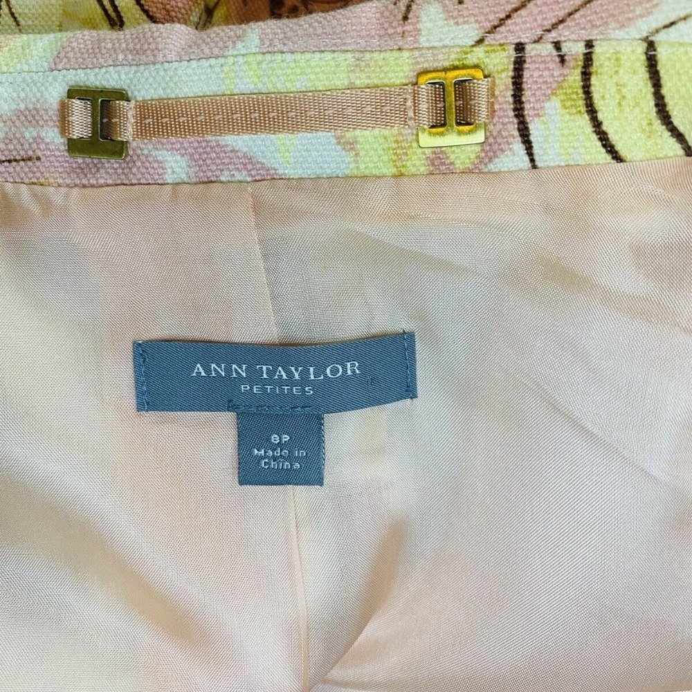 Ann Taylor Floral Cotton & Linen Blend Blazer - Picture 11 of 13